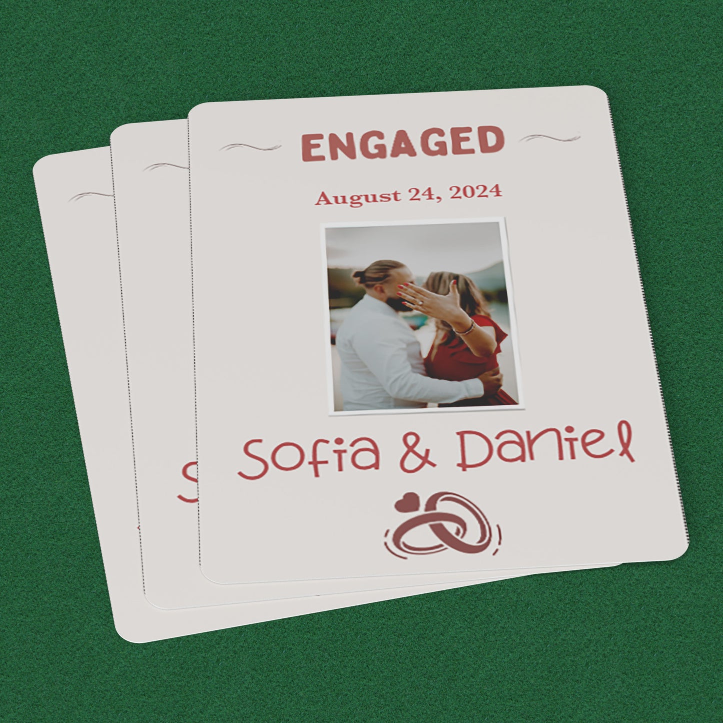 PLAYING CARDS ENGAGED DESIGN #4