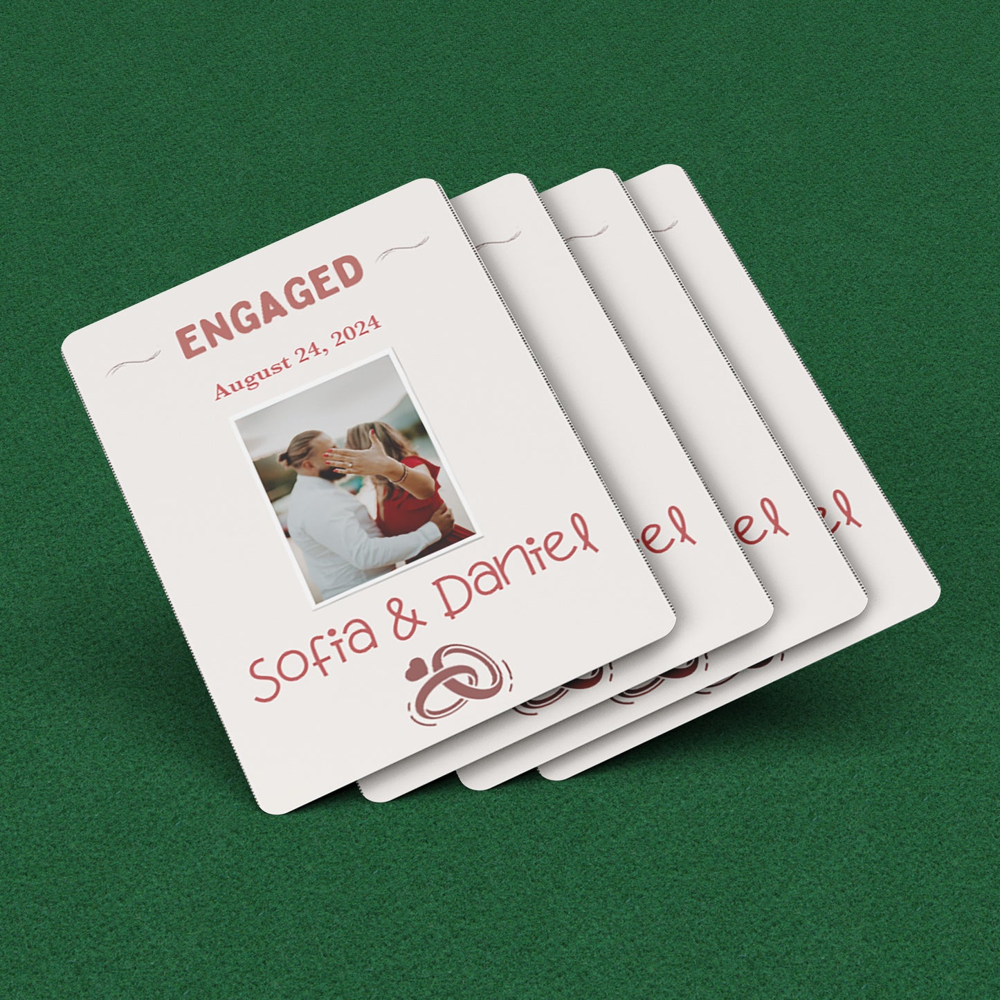 PLAYING CARDS ENGAGED DESIGN #4