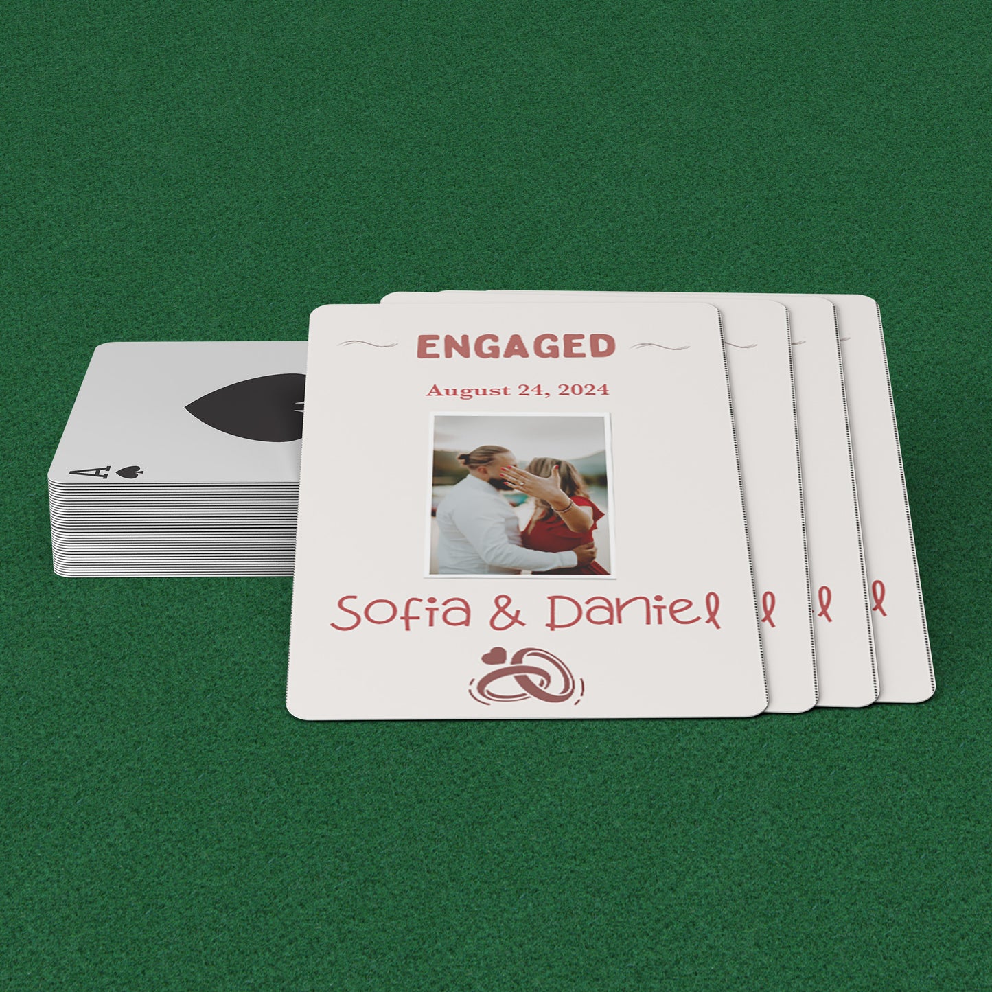 PLAYING CARDS ENGAGED DESIGN #4