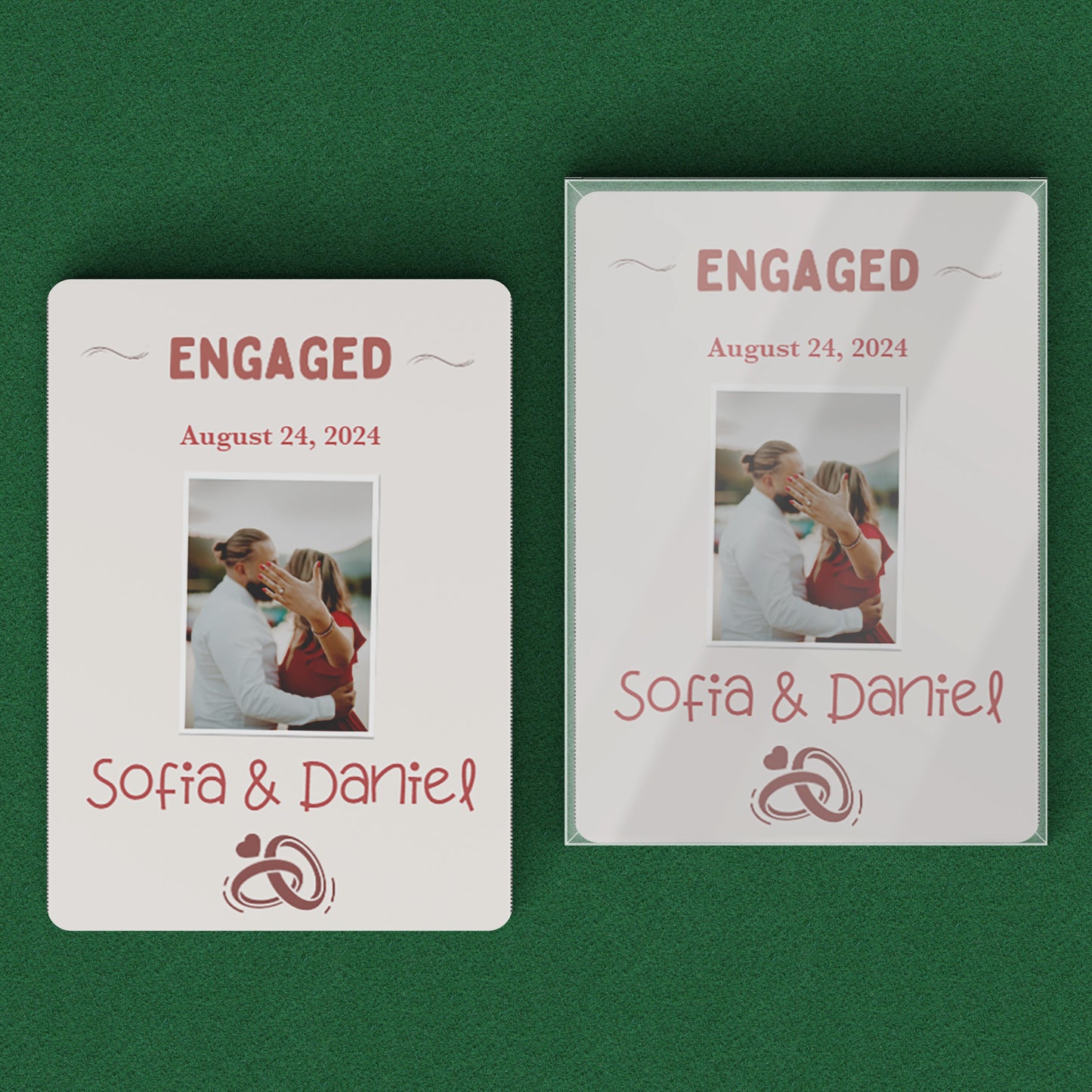 PLAYING CARDS ENGAGED DESIGN #4