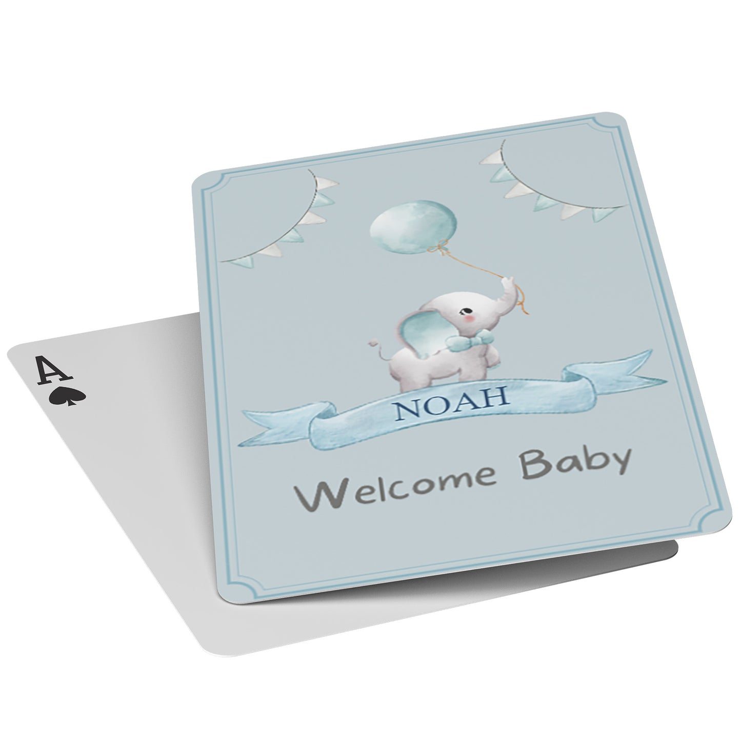 Playing Cards Welcome Baby Design 1