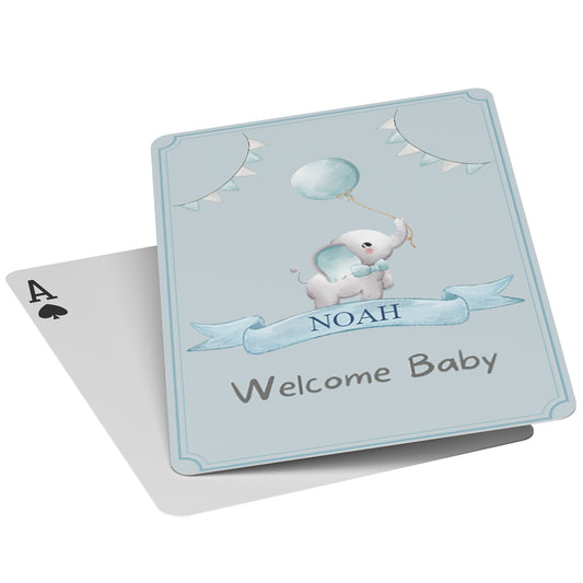 Playing Cards Welcome Baby Design 1