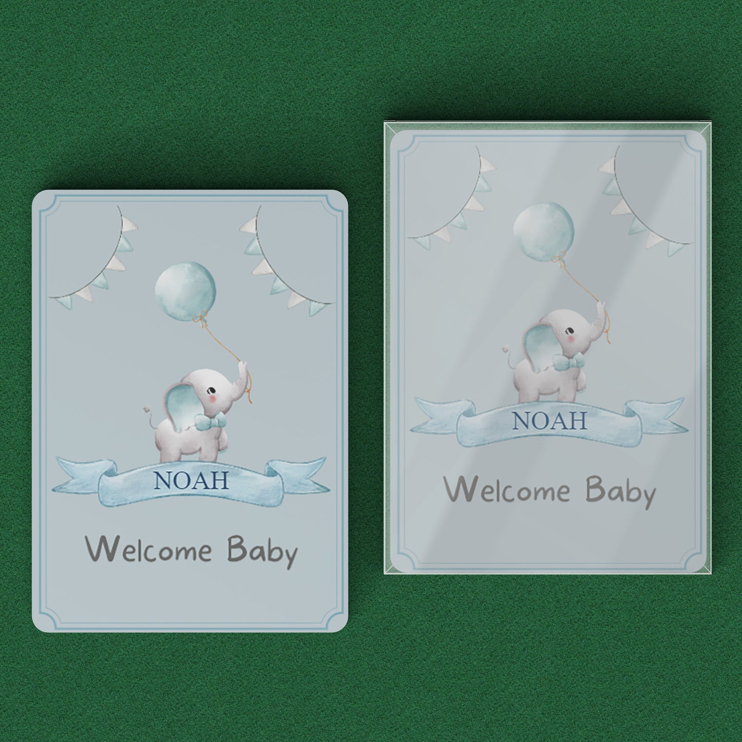 Playing Cards Welcome Baby Design 1