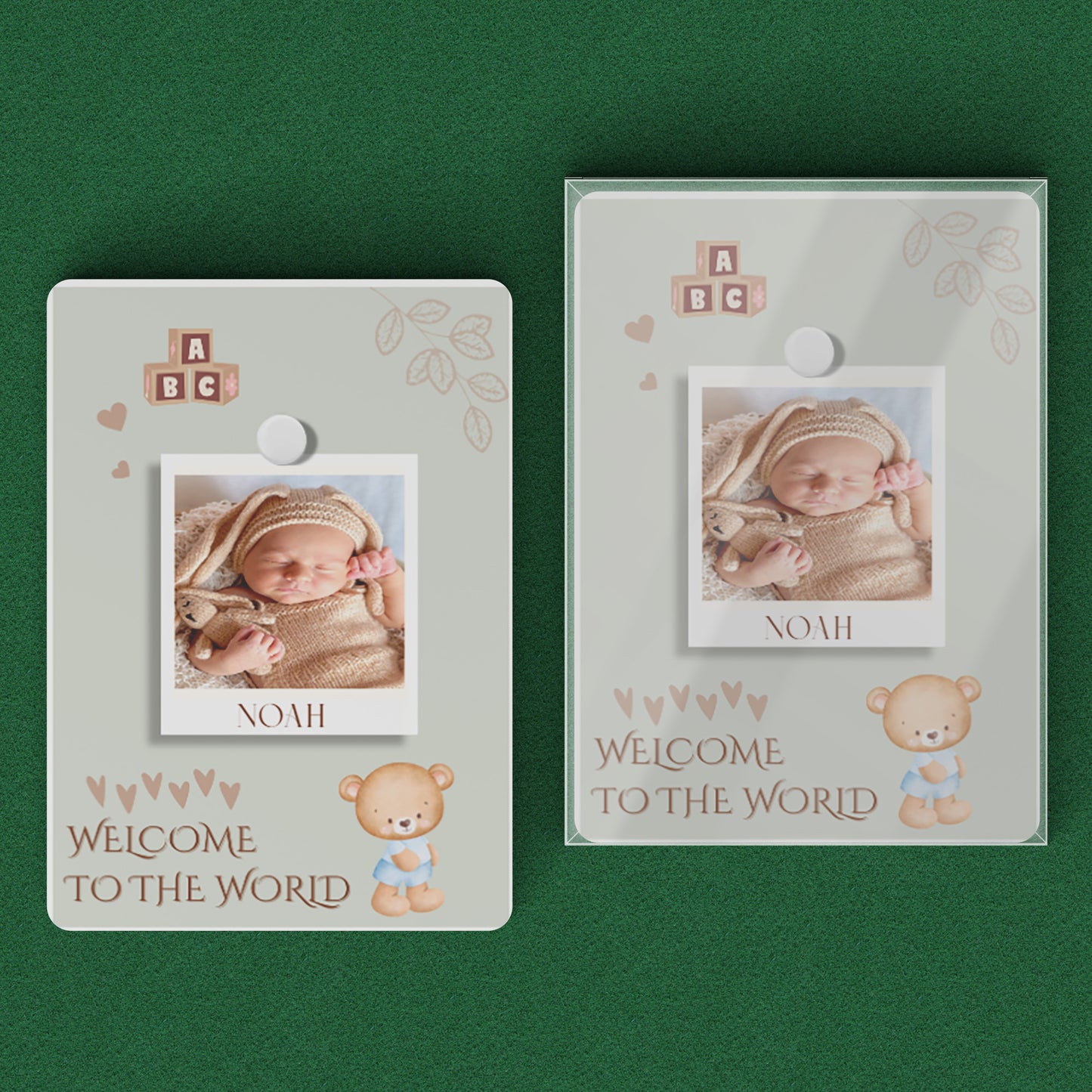 Playing Cards Welcome Baby Design 3