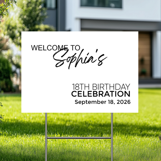 YARD SIGN 18X24 CUSTOM WELCOME SIGN – MODERN TYPOGRAPHY DESIGN #15