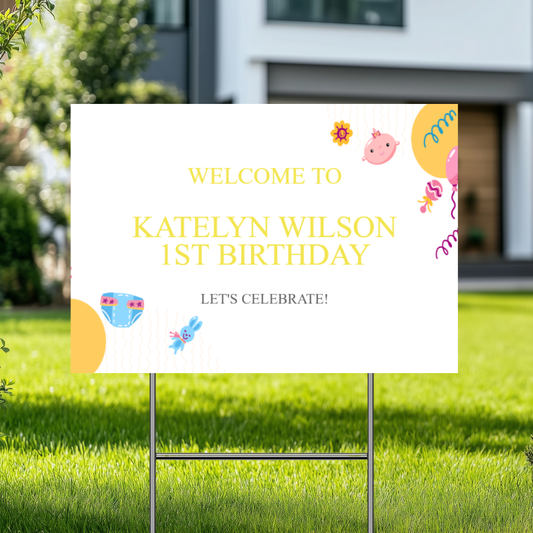 YARD SIGN 18x24 NEW BABY DESIGN 5