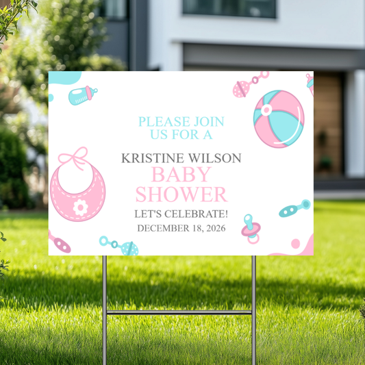 YARD SIGN 18x24 NEW BABY DESIGN 4