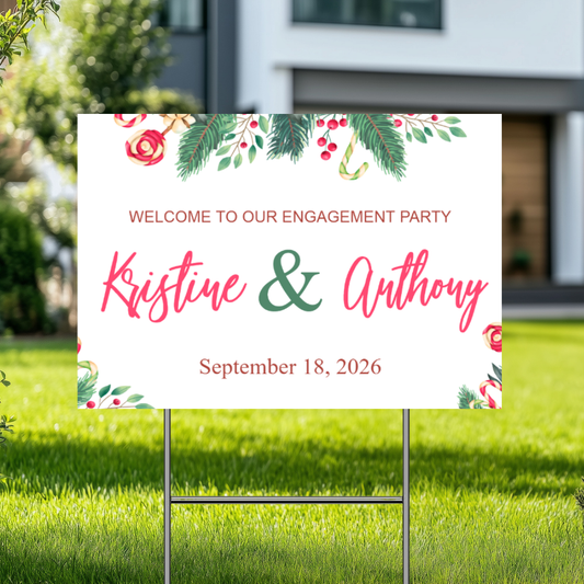 YARD SIGN 18x24 WEDDING DESIGN 6