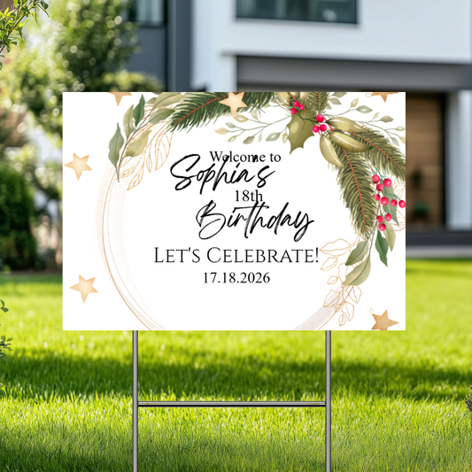 YARD SIGN 18x24 WEDDING DESIGN 12
