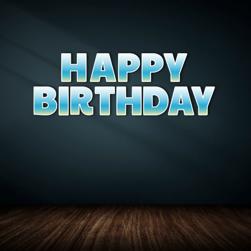 HAPPY BIRTHDAY GRADIENT 5 - PAYTON FONT FOAM BOARD