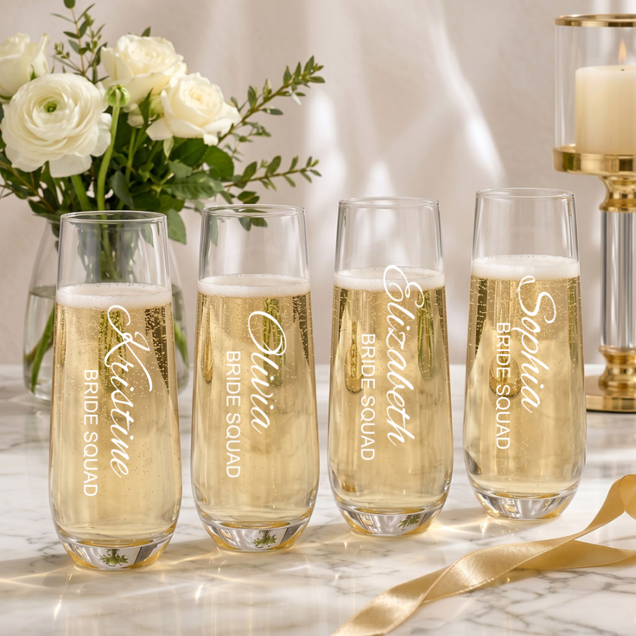 STEMLESS CHAMPAGNE GLASS - TITLE NAMES 5