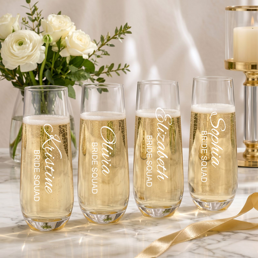 STEMLESS CHAMPAGNE GLASS - TITLE NAMES 5