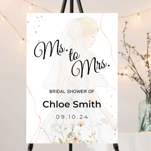 FOAM BOARD 24X36 BRIDAL SHOWER DESIGN #4