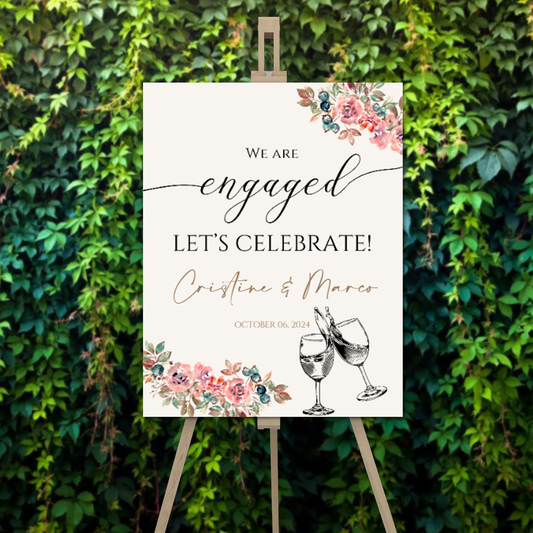 FOAM BOARD 18X24 ENGAGEMENT DESIGN #1