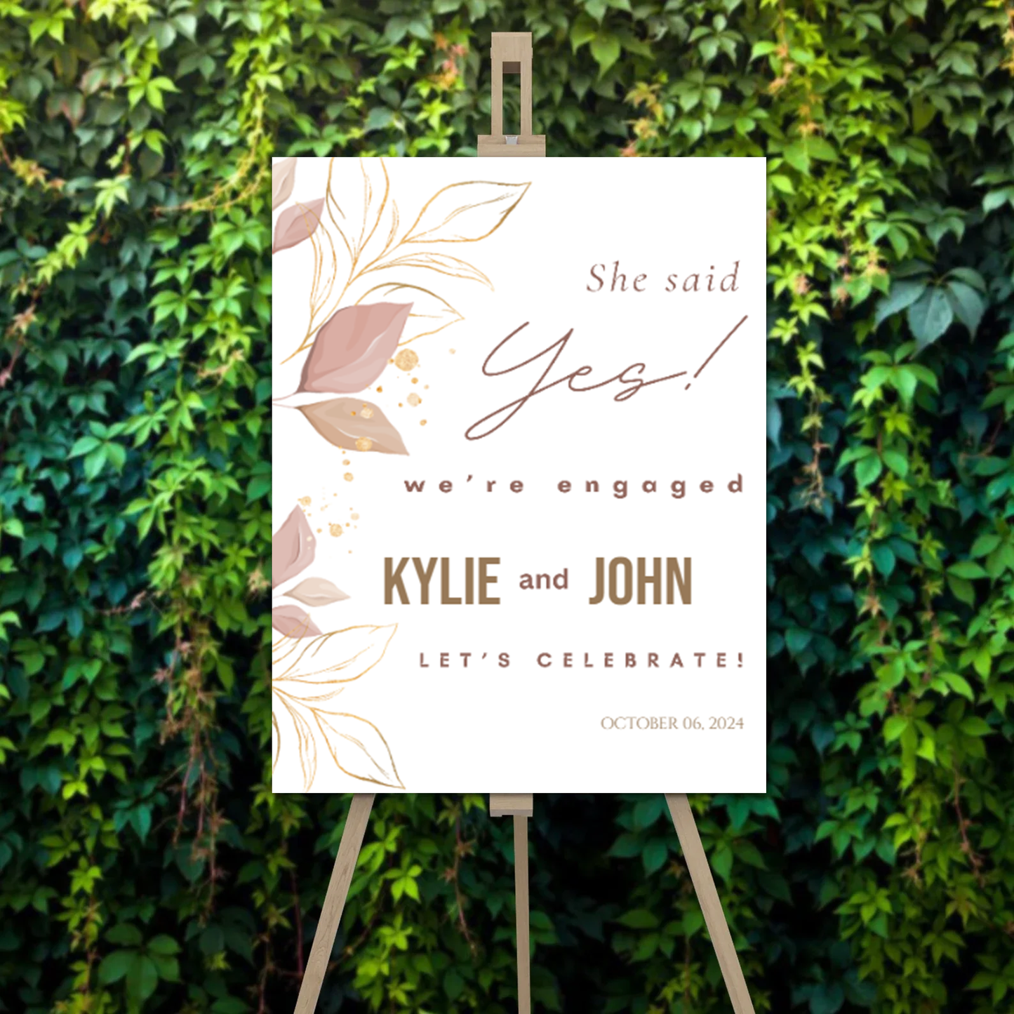 FOAM BOARD 18X24 ENGAGEMENT DESIGN #3