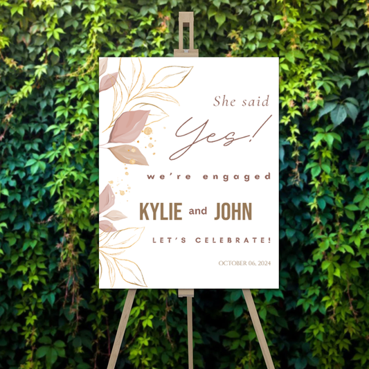 FOAM BOARD 18X24 ENGAGEMENT DESIGN #3