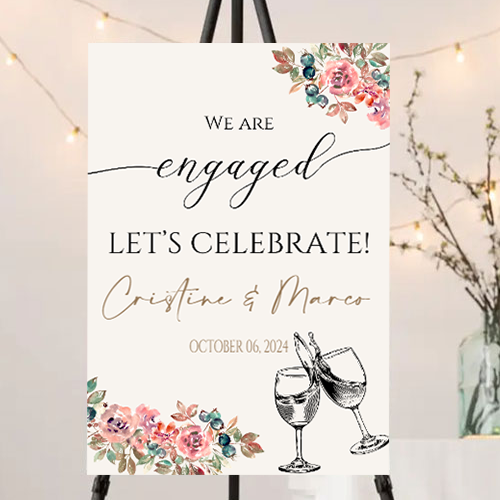 FOAM BOARD 24X36 ENGAGEMENT DESIGN #1