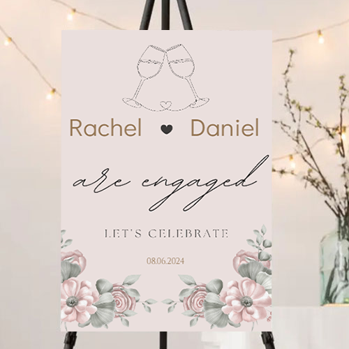 FOAM BOARD 24X36 ENGAGEMENT DESIGN #2