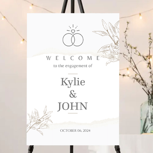 FOAM BOARD 24X36 ENGAGEMENT DESIGN #4