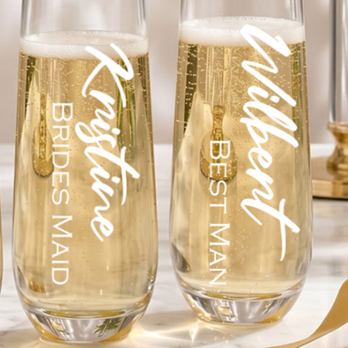 STEMLESS CHAMPAGNE GLASS - TITLE NAMES 4
