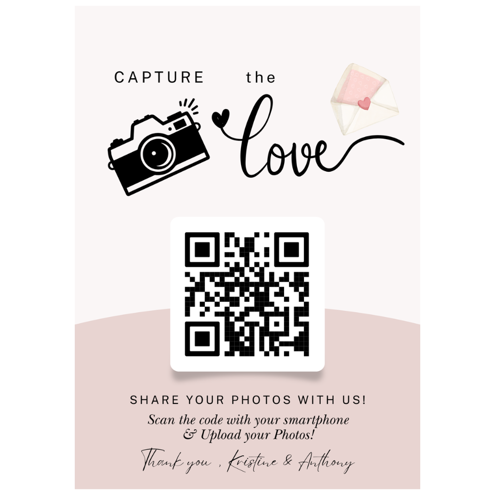 Wedding QR Code Photo Signs