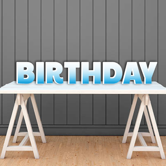 HAPPY BIRTHDAY GRADIENT 6 - PAYTON FONT FOAM BOARD