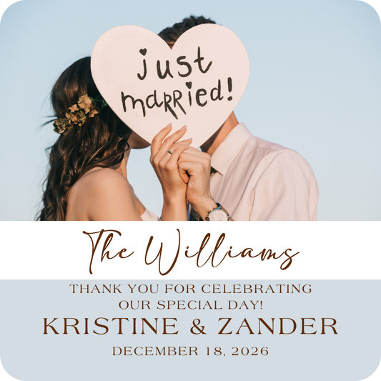 Personalized Rounded Square Wedding Coasters 1