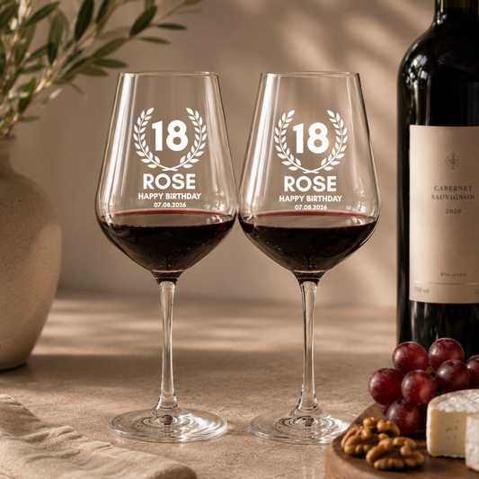Wine Glass Personalized Birthday