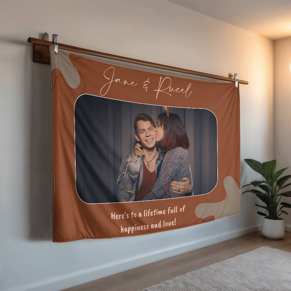 Personalized Couple Mink Touch Fleece Blanket 3 +