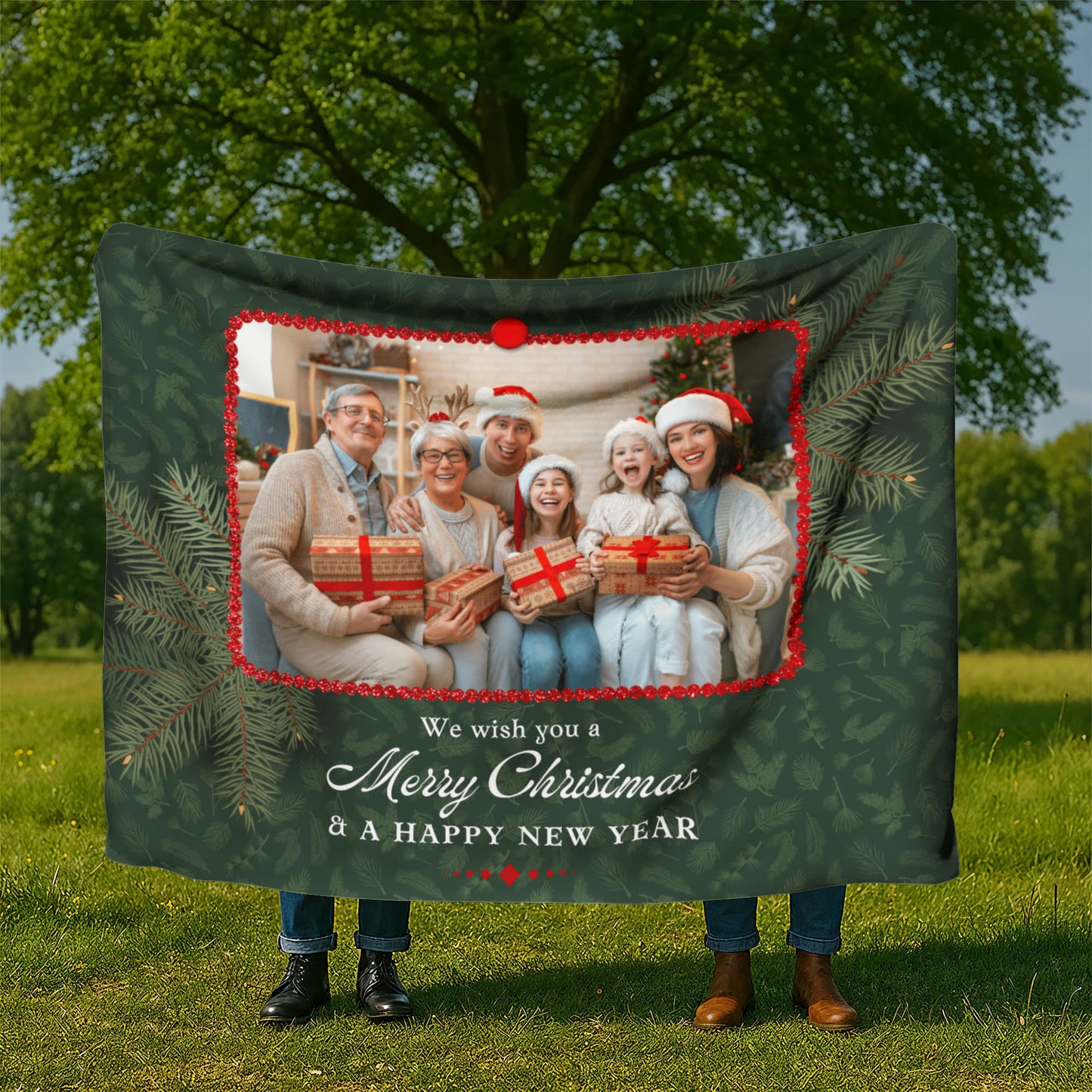 Christmas Personalized Sherpa Fleece Blanket 3 +