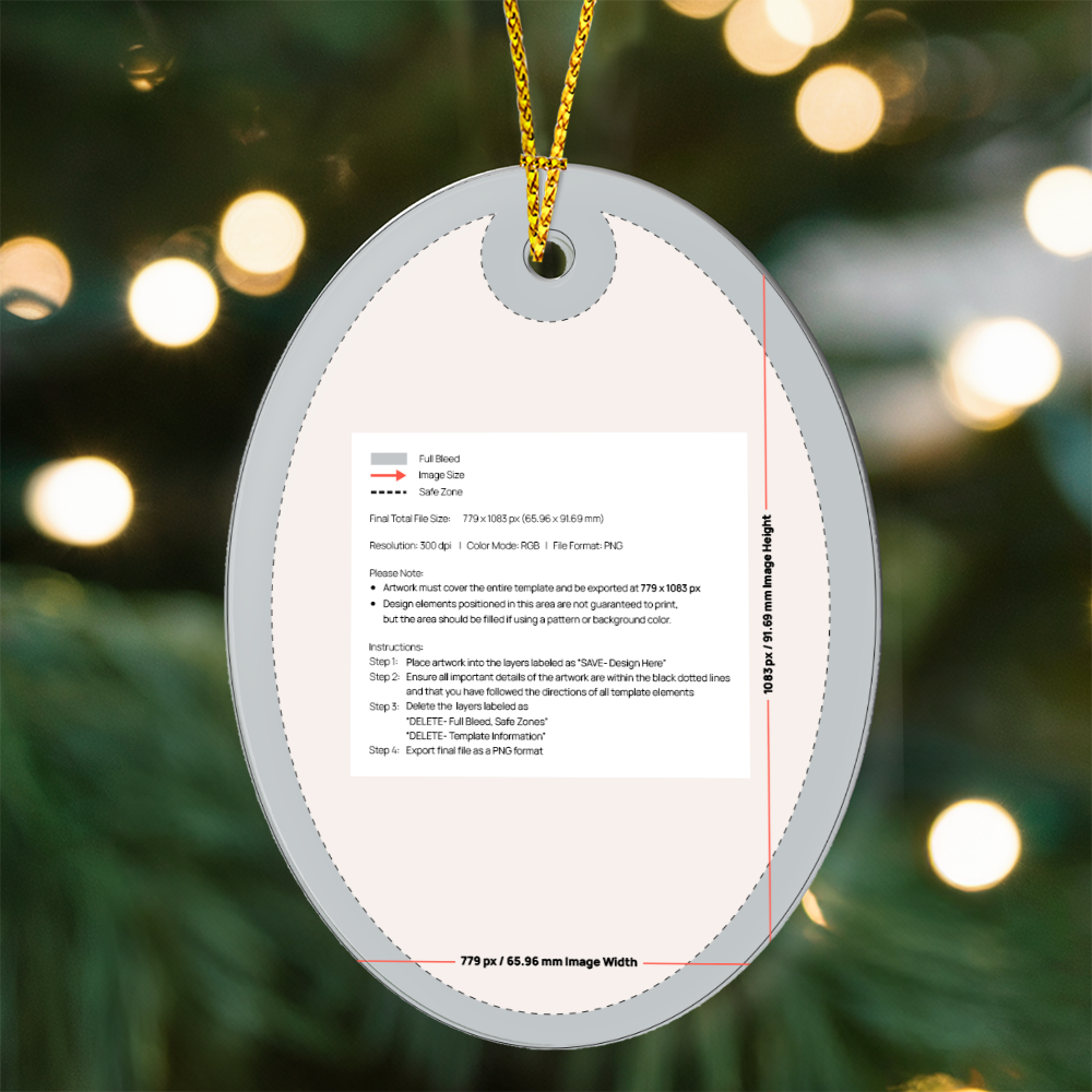 Cartoon Oval High Gloss Ornament