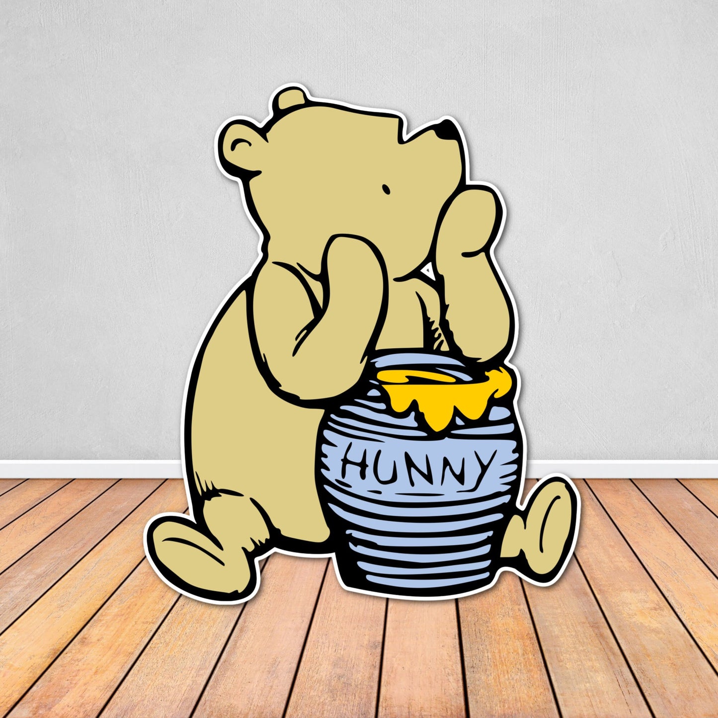 Classic Winnie The Pooh Foam Board Cut Out, Classic Winnie The Pooh Baby Shower Foam Board Prop, Classic Pooh Decoration Blue Honey Pot