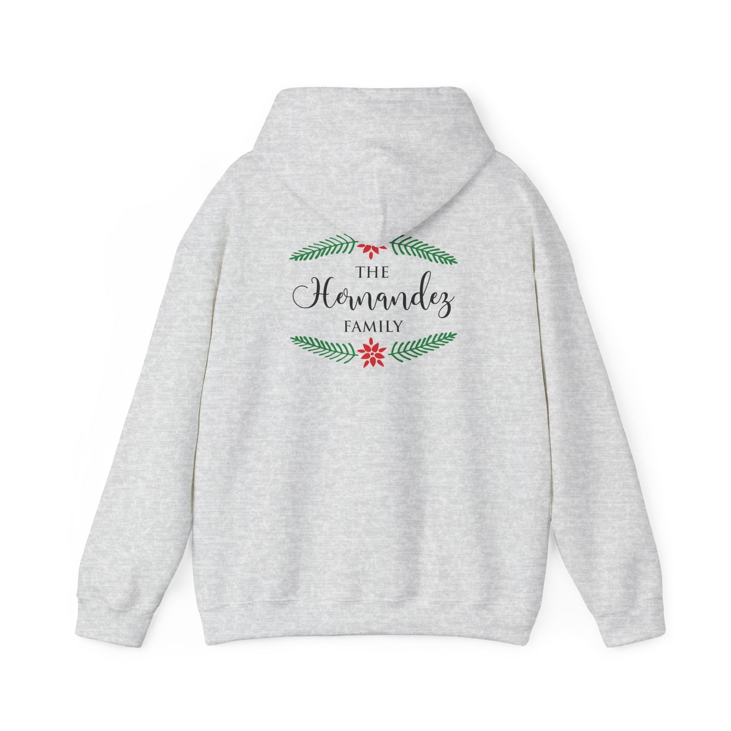 Unisex Heavy Blend Hooded Sweatshirt Christmas Design 2024 - Family with Custom Name