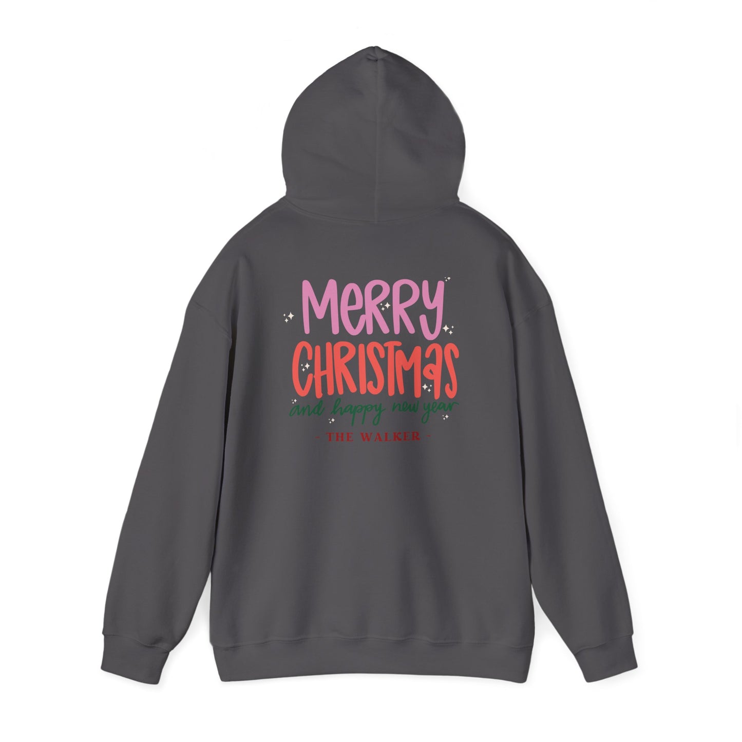 Unisex Heavy Blend Hooded Sweatshirt Merry Christmas And Happy New Year Christmas 2024 with Custom Name