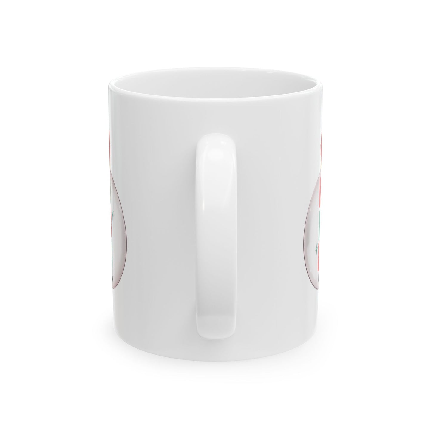 Ceramic Mug (11oz White) - Ho Ho Ho Christmas 2024 with Custom Name