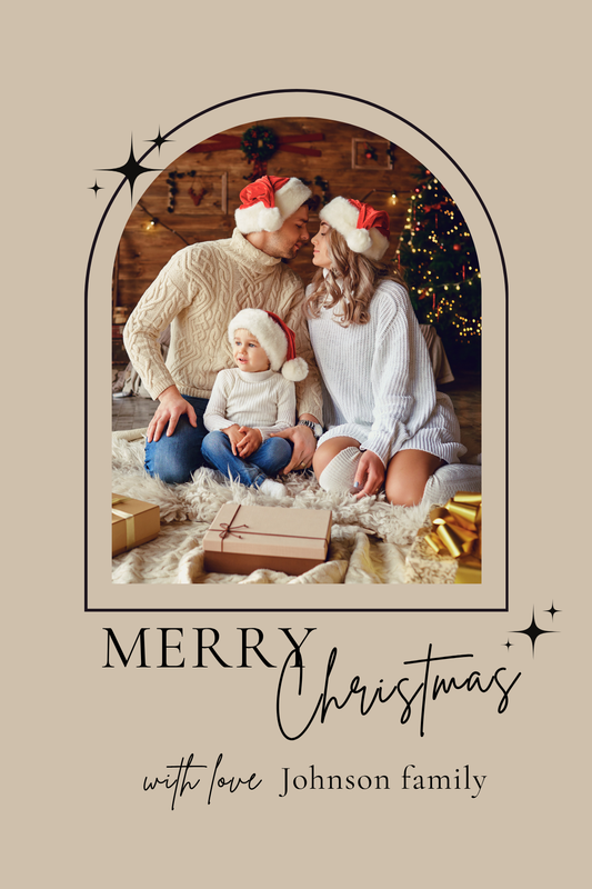 Christmas Card Custom Photo Digital Template 10