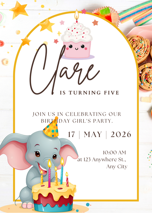 Birthday Invitation Card Digital Template 10