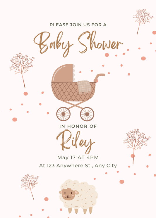 Baby Shower Invitation Card Digital Template 10