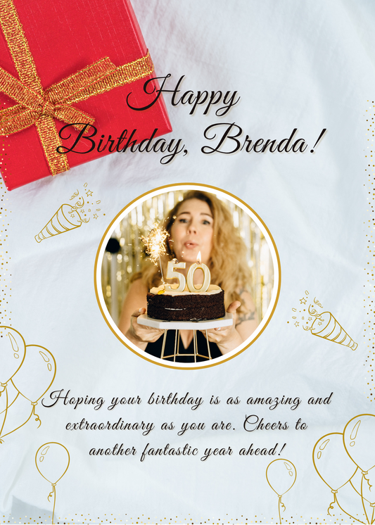 Birthday Card Digital Template 10