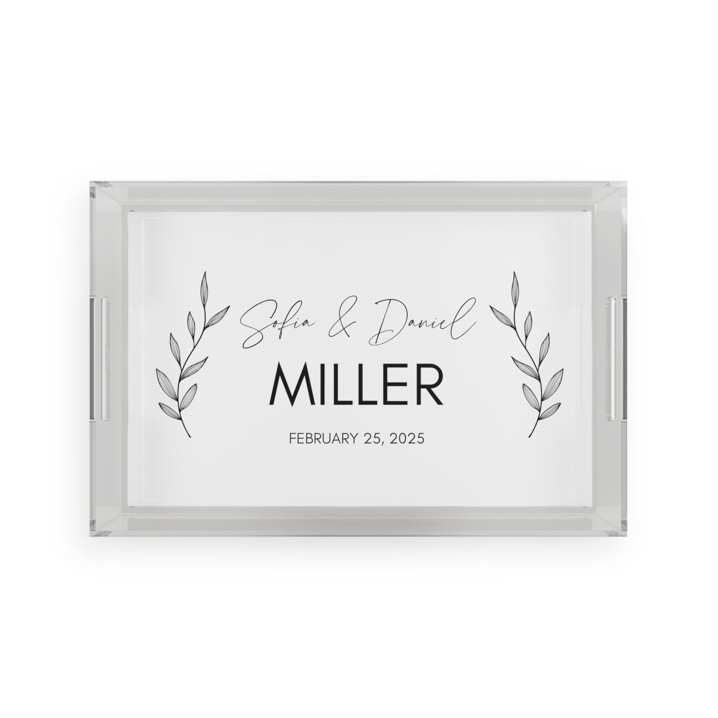 Acrylic Serving Tray Personalized Name 1