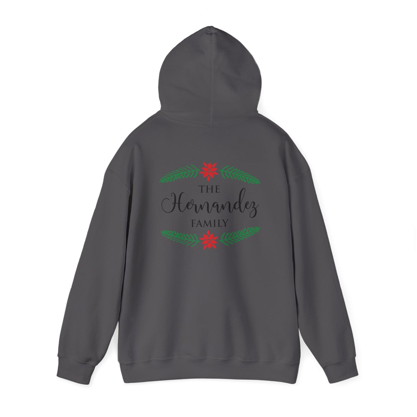 Unisex Heavy Blend Hooded Sweatshirt Christmas Design 2024 - Family with Custom Name