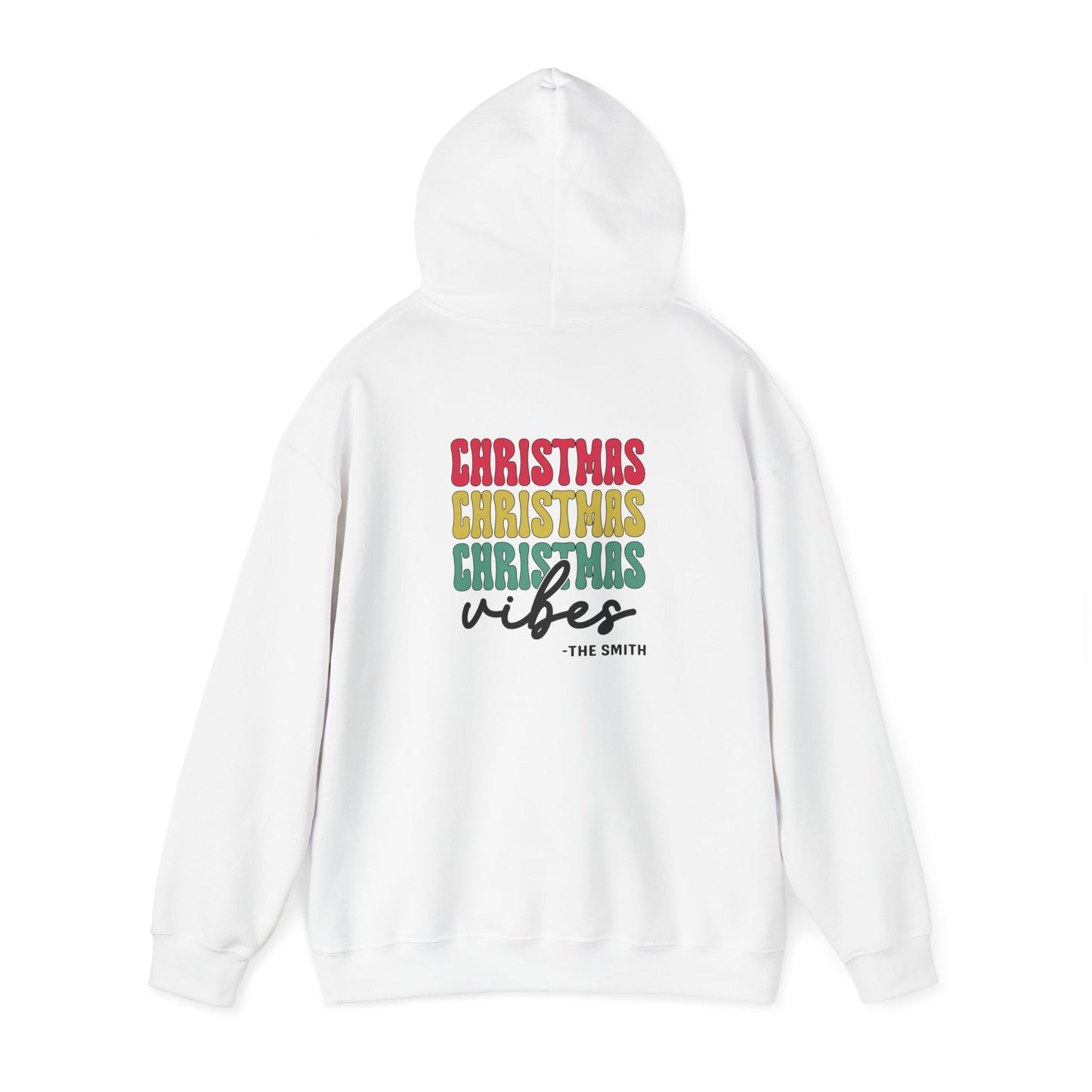 Unisex Heavy Blend Hooded Sweatshirt Christmas Vibes Christmas 2024 with Custom Name