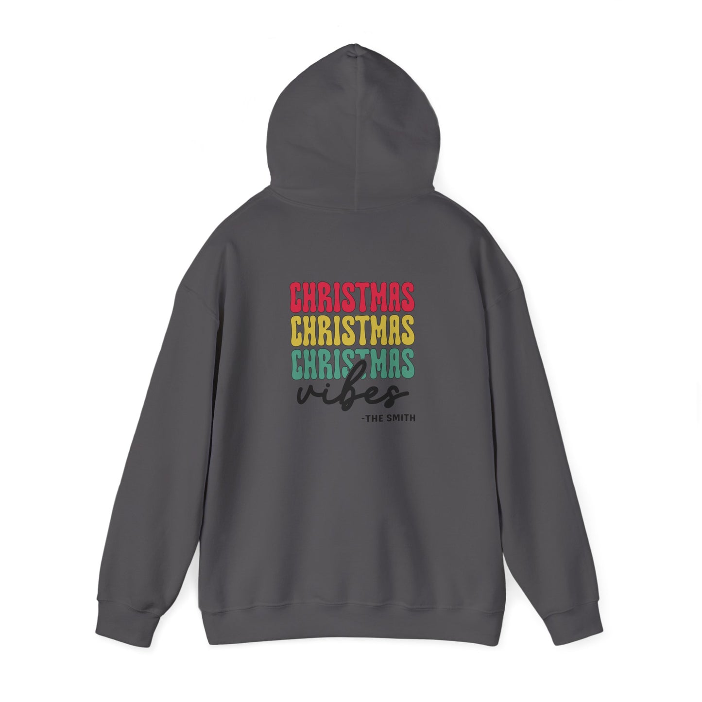 Unisex Heavy Blend Hooded Sweatshirt Christmas Vibes Christmas 2024 with Custom Name