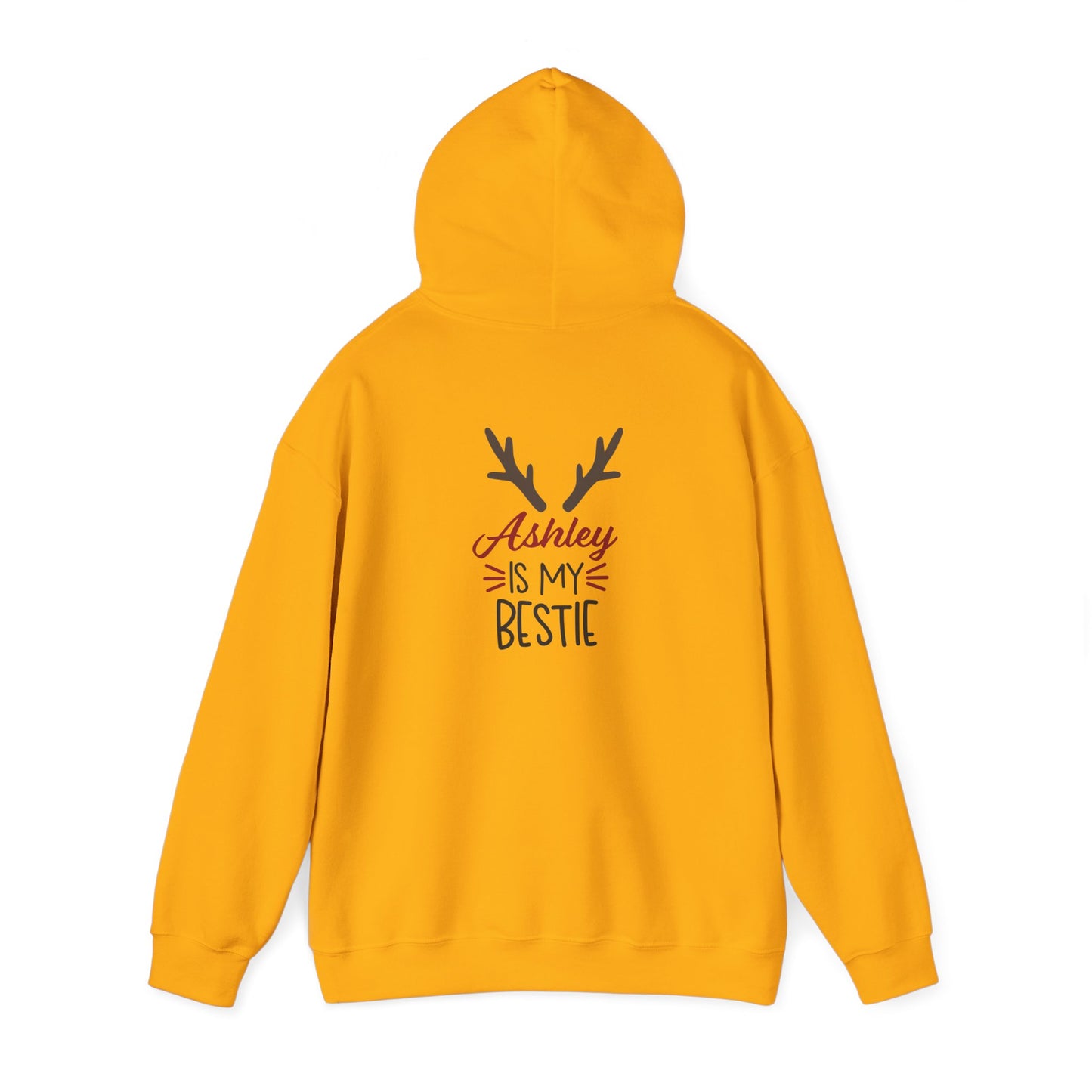 Unisex Heavy Blend Hooded Sweatshirt Christmas Design 2024 - My Bestie with Custom Name