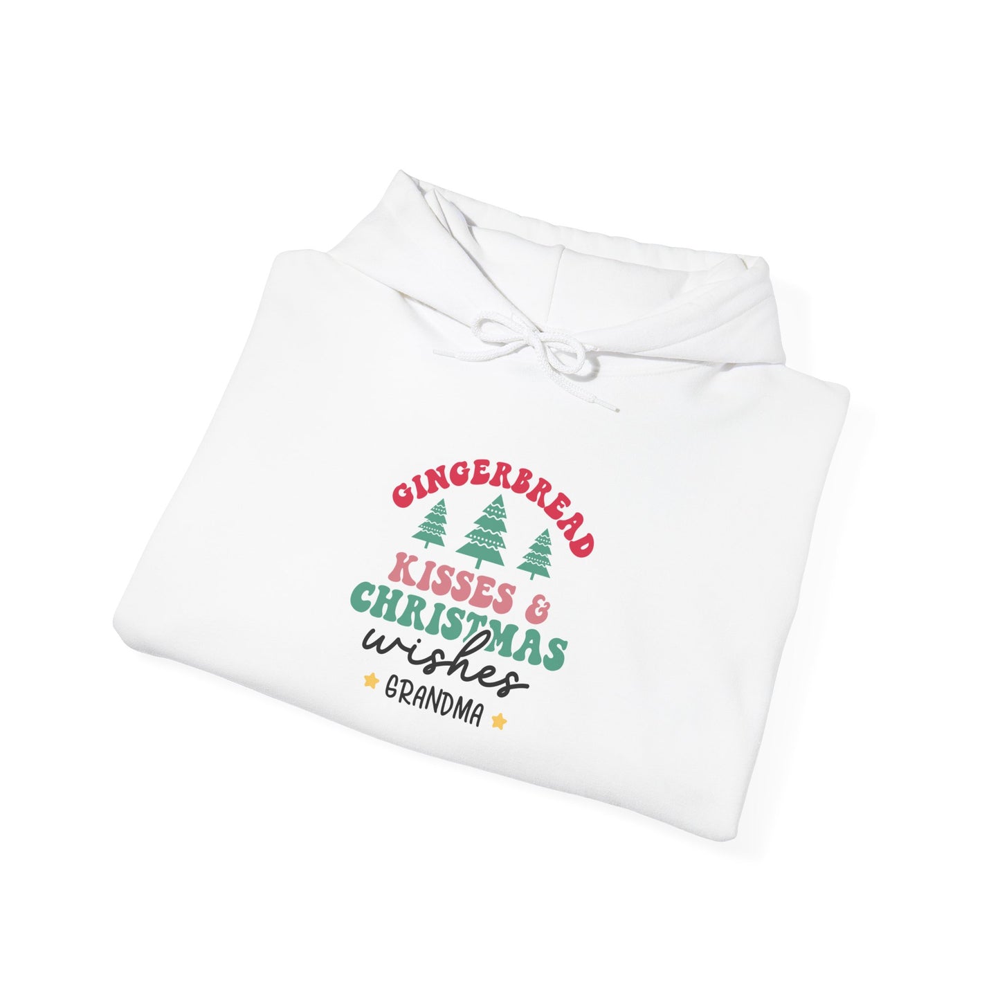 Unisex Heavy Blend Hooded Sweatshirt Kisses & Christmas Wishes Christmas 2024 with Custom Name