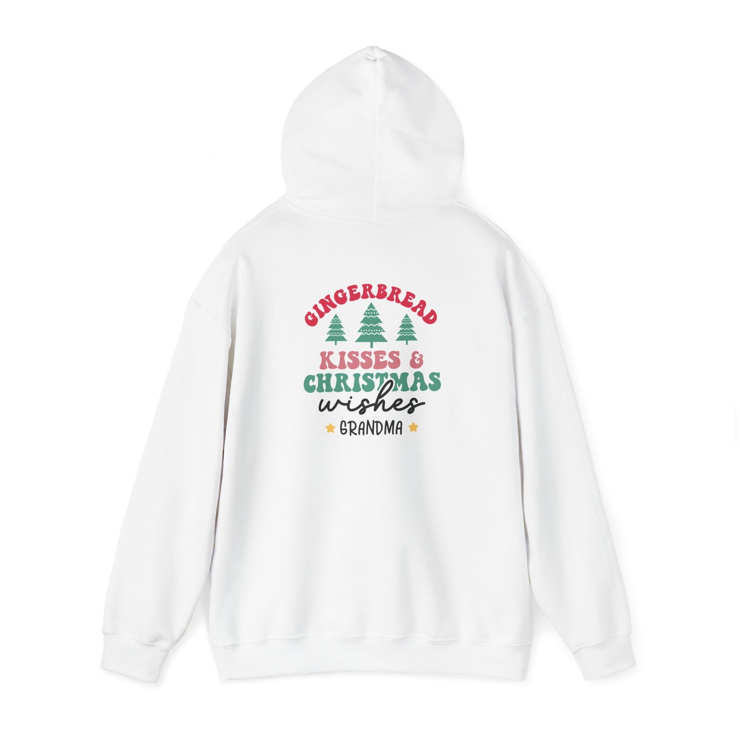 Unisex Heavy Blend Hooded Sweatshirt Kisses & Christmas Wishes Christmas 2024 with Custom Name