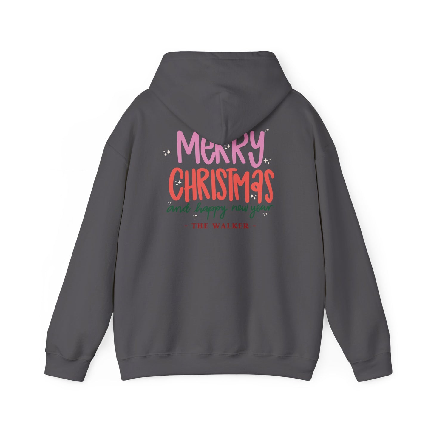 Unisex Heavy Blend Hooded Sweatshirt Merry Christmas And Happy New Year Christmas 2024 with Custom Name