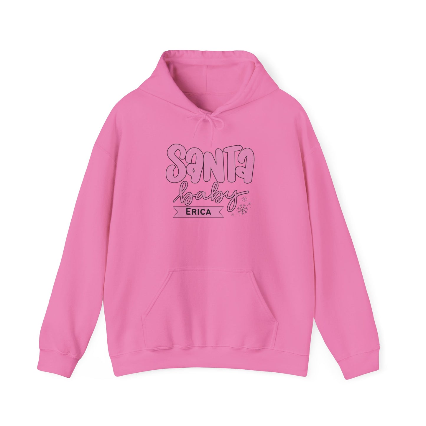 Unisex Heavy Blend Hooded Sweatshirt Santa baby Christmas 2024 with Custom Name