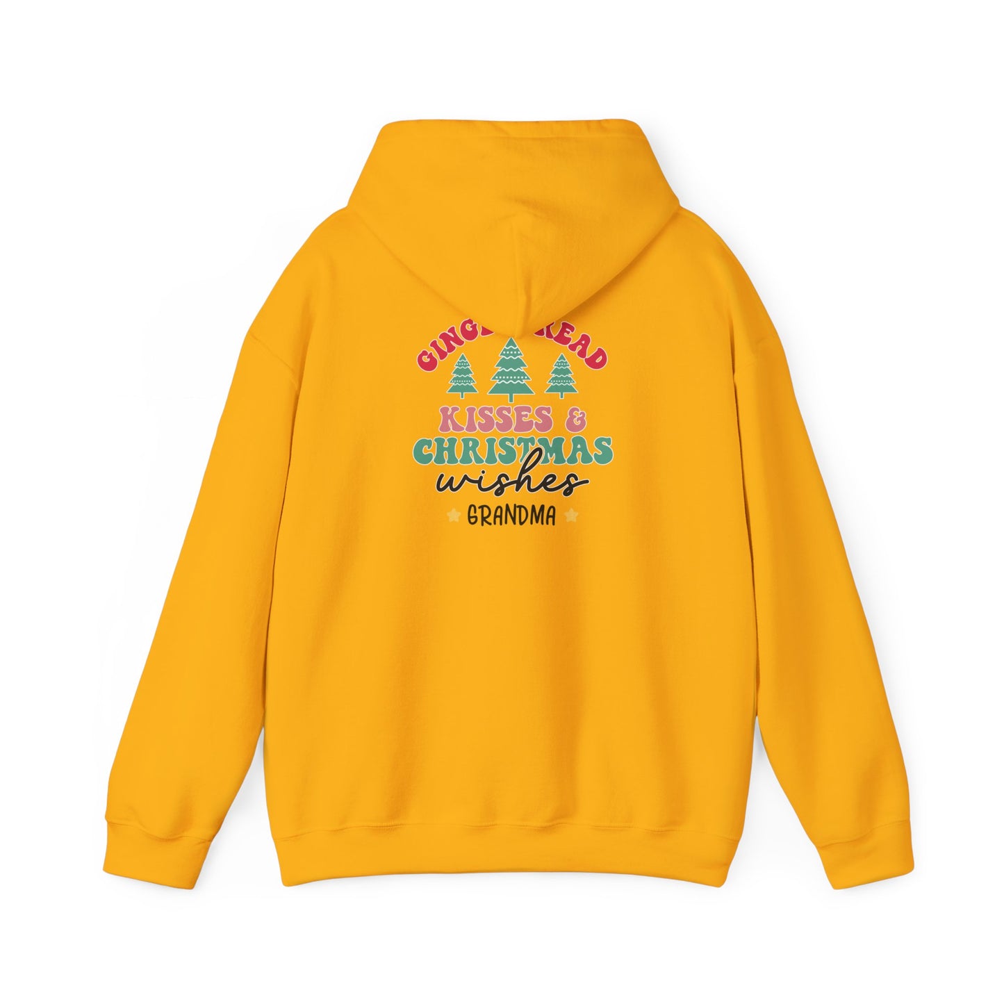 Unisex Heavy Blend Hooded Sweatshirt Kisses & Christmas Wishes Christmas 2024 with Custom Name