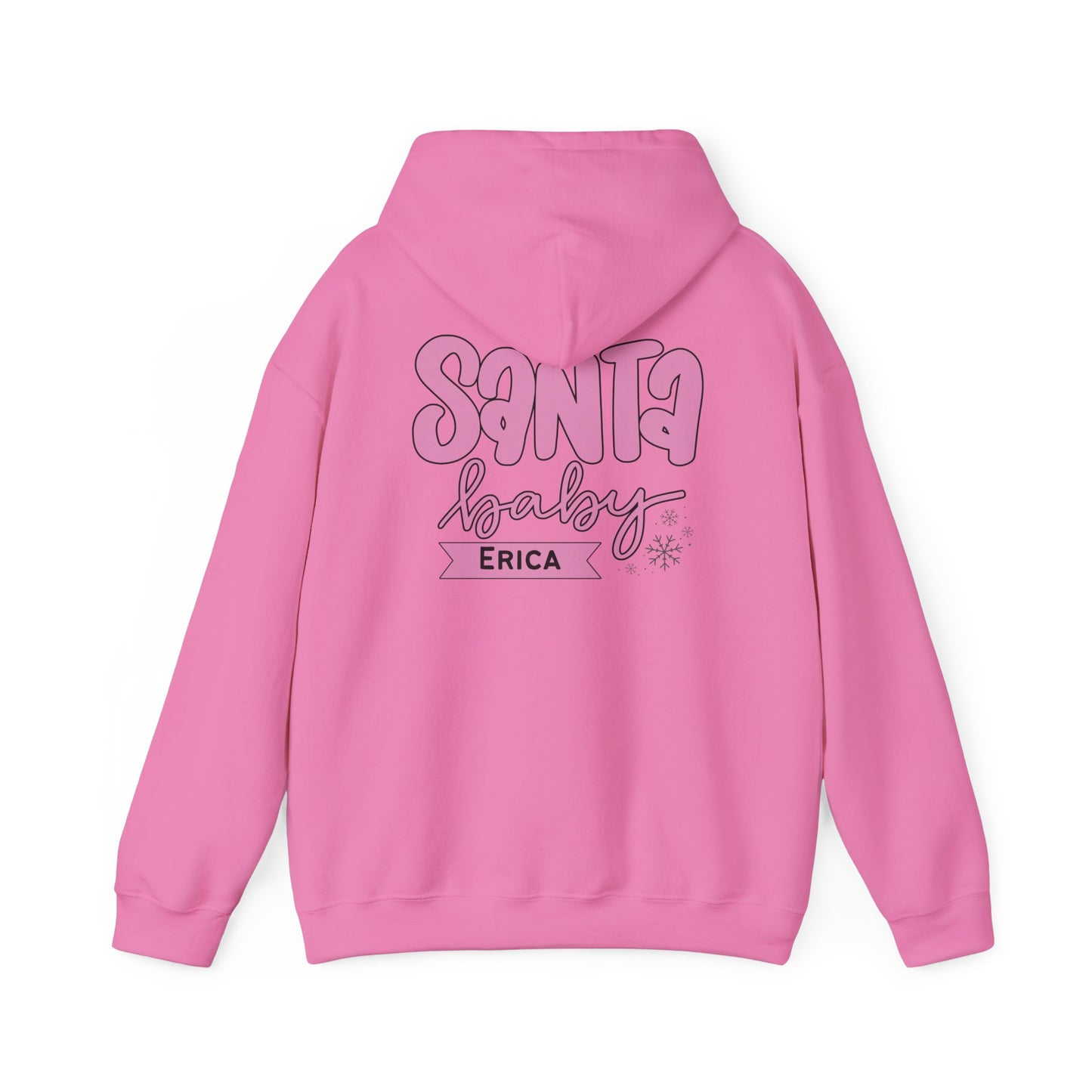 Unisex Heavy Blend Hooded Sweatshirt Santa baby Christmas 2024 with Custom Name